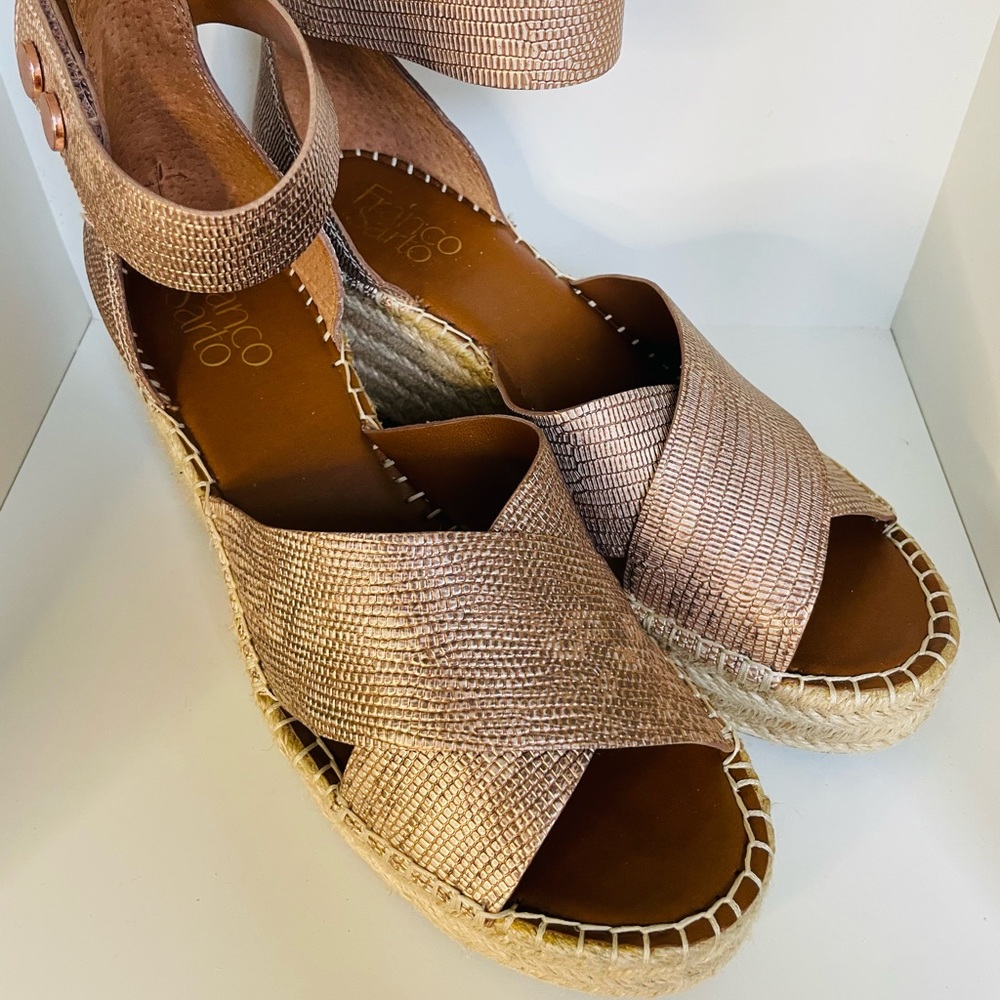 Franco Sarto Rose Gold wedge sandal